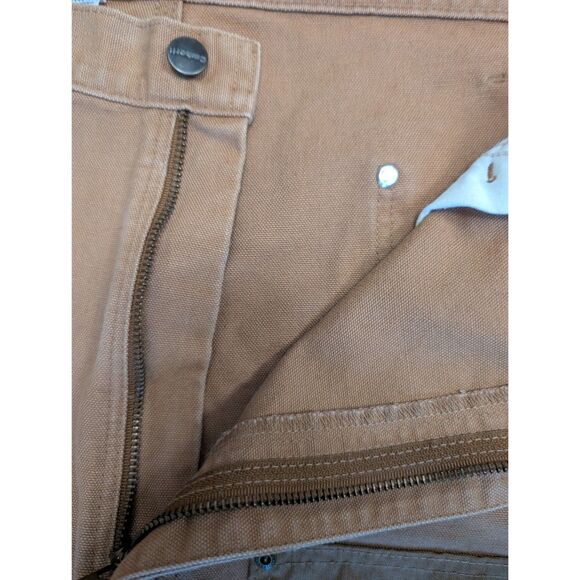 Carhartt Pant Mens 40x30 Brown B292 BRN Cordura Nylon Double Knee Canvas Work - Picture 3 of 12
